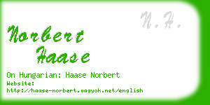 norbert haase business card